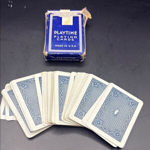 Vintage mini Blue Playing Cards